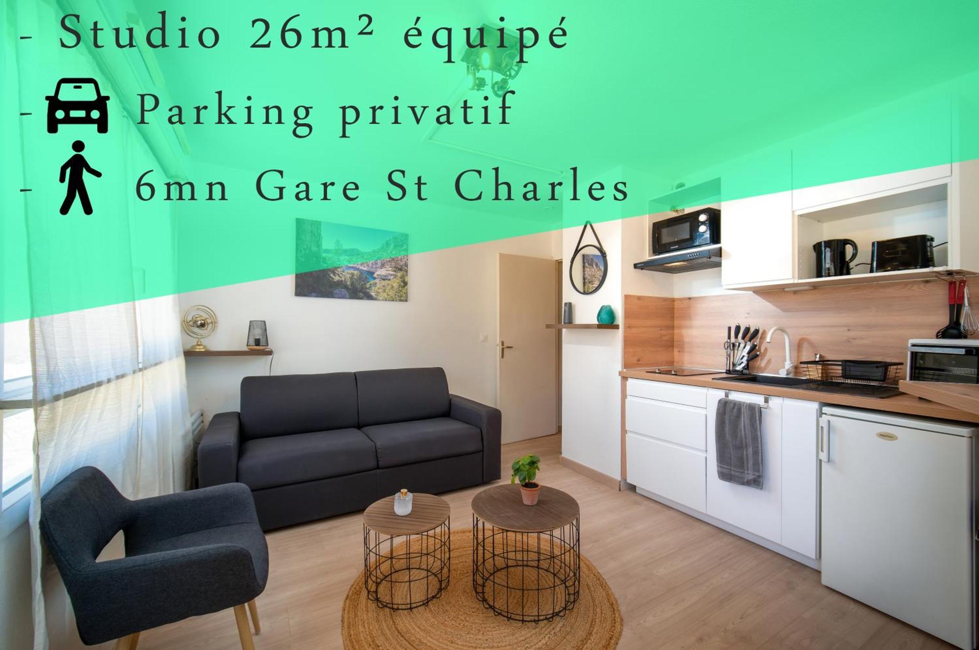 Appartement Climatise Avec Parking A 6Min A Pied De La Gare St Charles Марсель Экстерьер фото